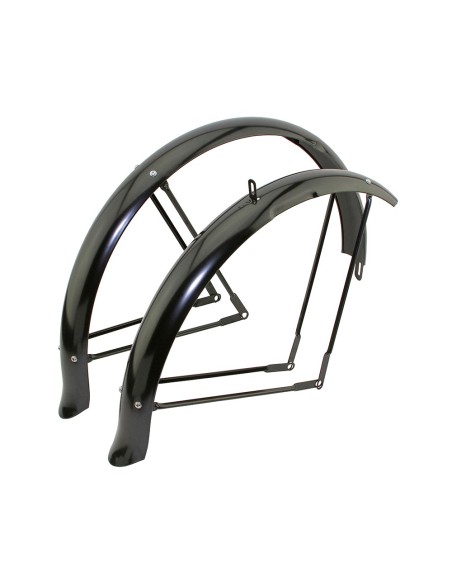 26 Flared Standard Balloon Fender Set Black.